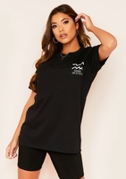 Marisol Black Aquarius Horoscope T-Shirt
