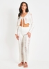 Marla Cream Laddered Knitted Legging