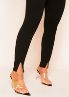 Mia Black Split Hem Trousers