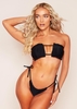Mila Black Frill Bikini Set
