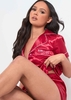 Miley Red Missy Empire Piping Detail Shorts Pyjama Set
