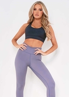 Mira Black Missy Empire Mesh Panel Gym Crop Top