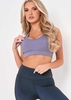 Mira Grey Missy Empire Mesh Panel Gym Crop Top
