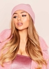 Miriam Pink Basic Rib Beanie Hat