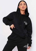 Misha Black Missy Sports Club Oversized Hoodie