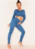 Misha Teal Thick Ribbed High Waisted Leggings
