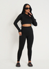 Monique Black Long Sleeve Seamless Gym Co-Ord