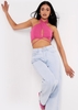 Myla Pink Halterneck Wrap Around Crop Top