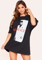 Mylah Black Oversized Graphic T-Shirt