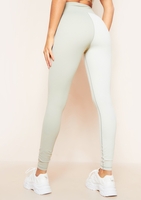 Myra Green Missy Sport Colour Block High Waisted Gym Leggings