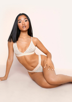 Nadia Pink Missy Empire Mesh Embroidered Tape Thong Knicker