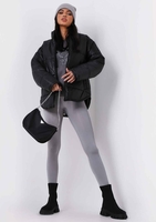 Nalia Black Oversized Puffa Coat