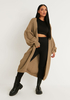 Nathalie Mocha Balloon Sleeve Knitted Cardigan