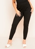 Nayla Black Ribbed Slim Leg Joggers