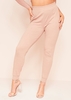 Nayla Dusty Rose Ribbed Slim Leg Joggers
