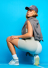 Nia Green Missy Sport Colour Block Gym Shorts