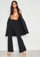 Nikita Black Stitched Flare Leg Trousers