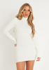 Nikita Cream Roll Neck Knitted Mini Dress