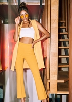 Nikita Mustard High Waist Straight Leg Trousers