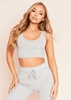 Nina Grey Mix & Match Ribbed Cropped Vest Top