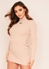 Ninita Rose Real Slogan Roll Neck Knitted Mini Dress