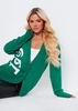 Noella Green 1990 Varsity Print Knitted Cardigan