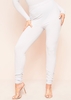 Nova Light Grey Plain Ribbed Leggings
