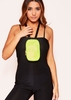 Nova Neon Yellow Snake Print Front Bag