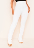 Nova White Split Side Trousers
