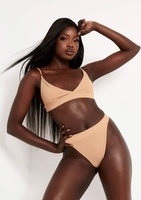 Nyla Beige Rib Triangle Bralet