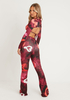Odette Graffiti Print Flared Trousers