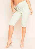 Ofira Sage Basic Ribbed High Waisted Cropped Leggings