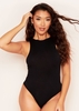 Oprah Black Extreme Racer Double Thickness Bodysuit