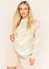 Palacida Beige Missy Empire Slogan Knitted Jumper