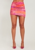 Penelope Pink Printed Ruched Mini Skirt