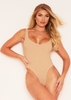 Poppy Nude Ribbed Plunge Bodysuit