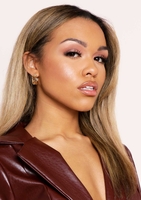 Psalm Gold Square Detail Hoop Earrings