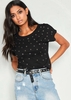 Rach Black Eyelet Embroidered T-Shirt