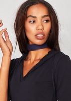 Rain Navy Suede Choker