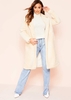 Remy Cream Faux Fur Midi Oversized Coat