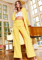 Riley Yellow High Waist Trousers