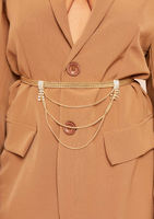 Riva Gold Dimante Layered Belt