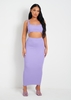 Robyn Lilac Rib Knit Bralet and Midaxi Skirt Co-Ord