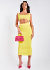 Robyn Yellow Rib Knit Bralet and Midaxi Skirt Co-Ord