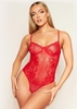 Roma Red Lace High Rise Bodysuit