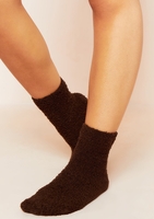 Romy Chocolate Fluffy Socks