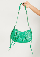 Roux Green Faux Leather Shoulder Bag