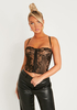 Roxanne Black Lace Corset Top
