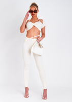 Sabella Ivory Tie Waist Leggings
