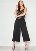 Sabina Black Satin Polkadot Lace Cami Top